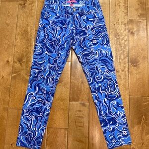 Lilly Pulitzer Blue and White Patterned Garment